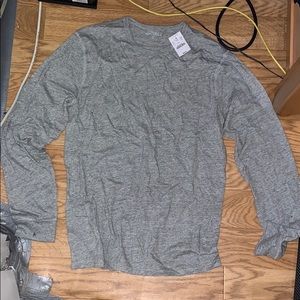 J.CREW Grey long sleeve t shirt